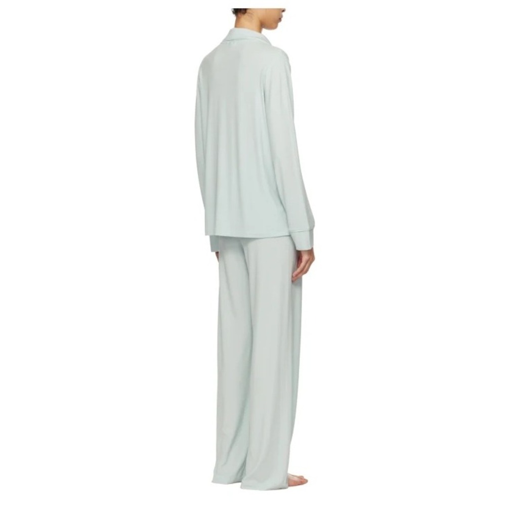 Skims Soft Lounge Rib Set AP-SET-0600 Frost XS Blue Pajama Top Pants Loungewear - Picture 3 of 4